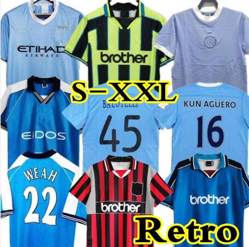 

11 12 Retro soccer jersey TOURE YAYA BALOTELLI city 2011 2012 man KUN AGUERO KOMPANY 96 97 98 99 00 vintage football shirt