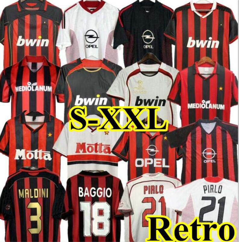 

KAKA Inzaghi 90 91 Retro SOCCER JERSEY 96 97 Gullit shirts 02 03 04 Maldini Van Basten football RONALDO AC 06 07 13 14 95 96 MILANs 2009 SHEVCHENKO JERSEYS