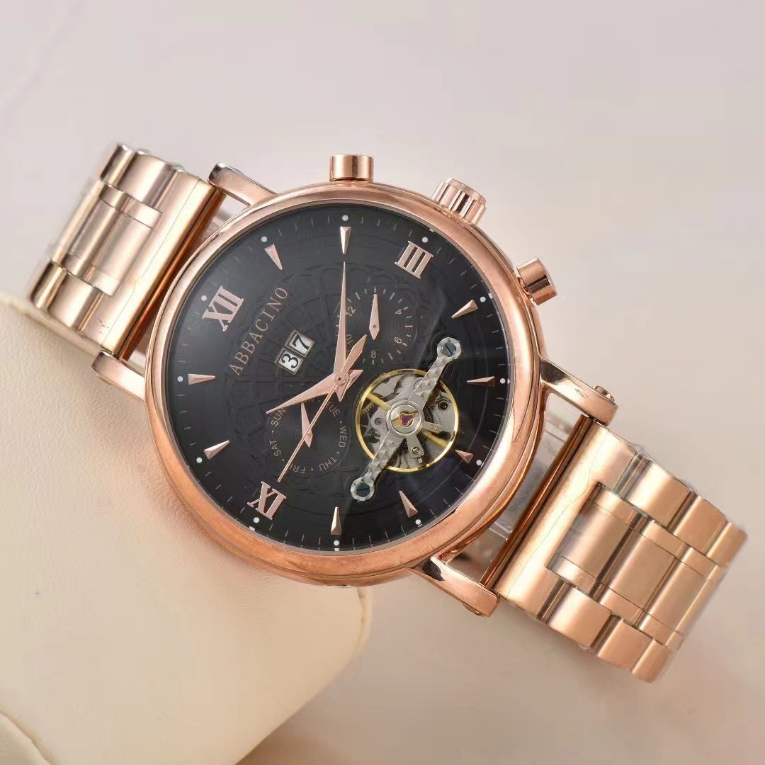 

Montre homme Sanda Antique Men's Watch Arrival Moderno calendar Automatic Machinery Cowhide bracelet 42mm Tourbillon Movement PP Watches for men, Carton