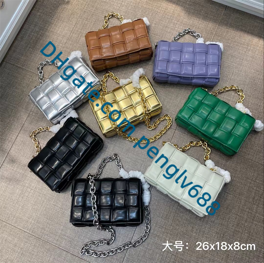 

Top quality Hand woven leather shoulder bags chain totes Luxury Multi color selection Women's Handbags Shoulder bag cassette Crossbody purses, Original box