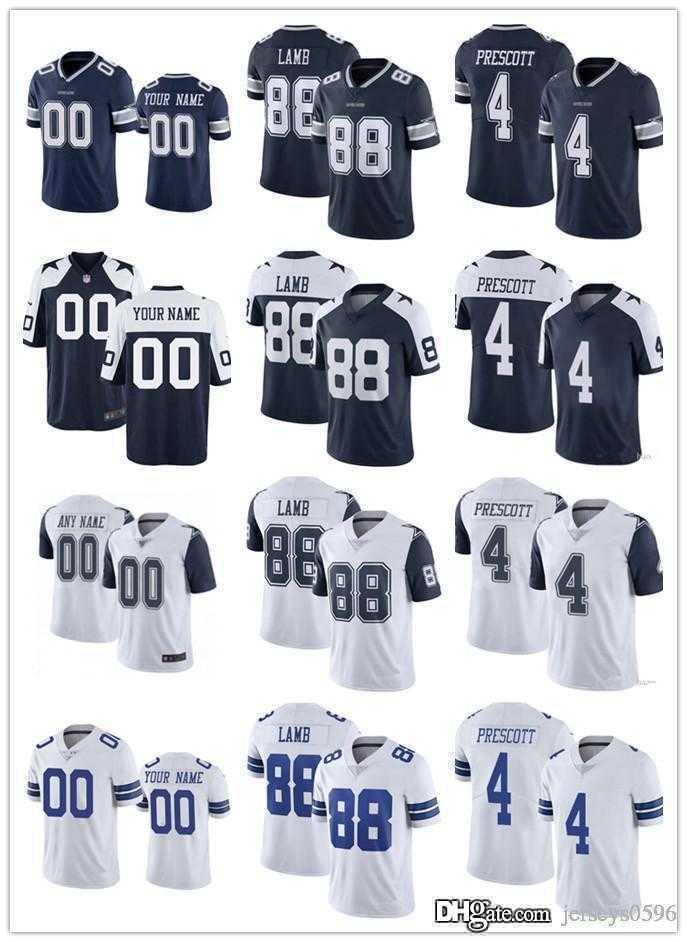 

College wear Custom Dallas''Cowboys''jersey 4 Dak Prescott 11 Micah Parsons 22 Emmitt Smith 88 CeeDee Lamb 21 Ezekiel Elliott Football Jerse, Color