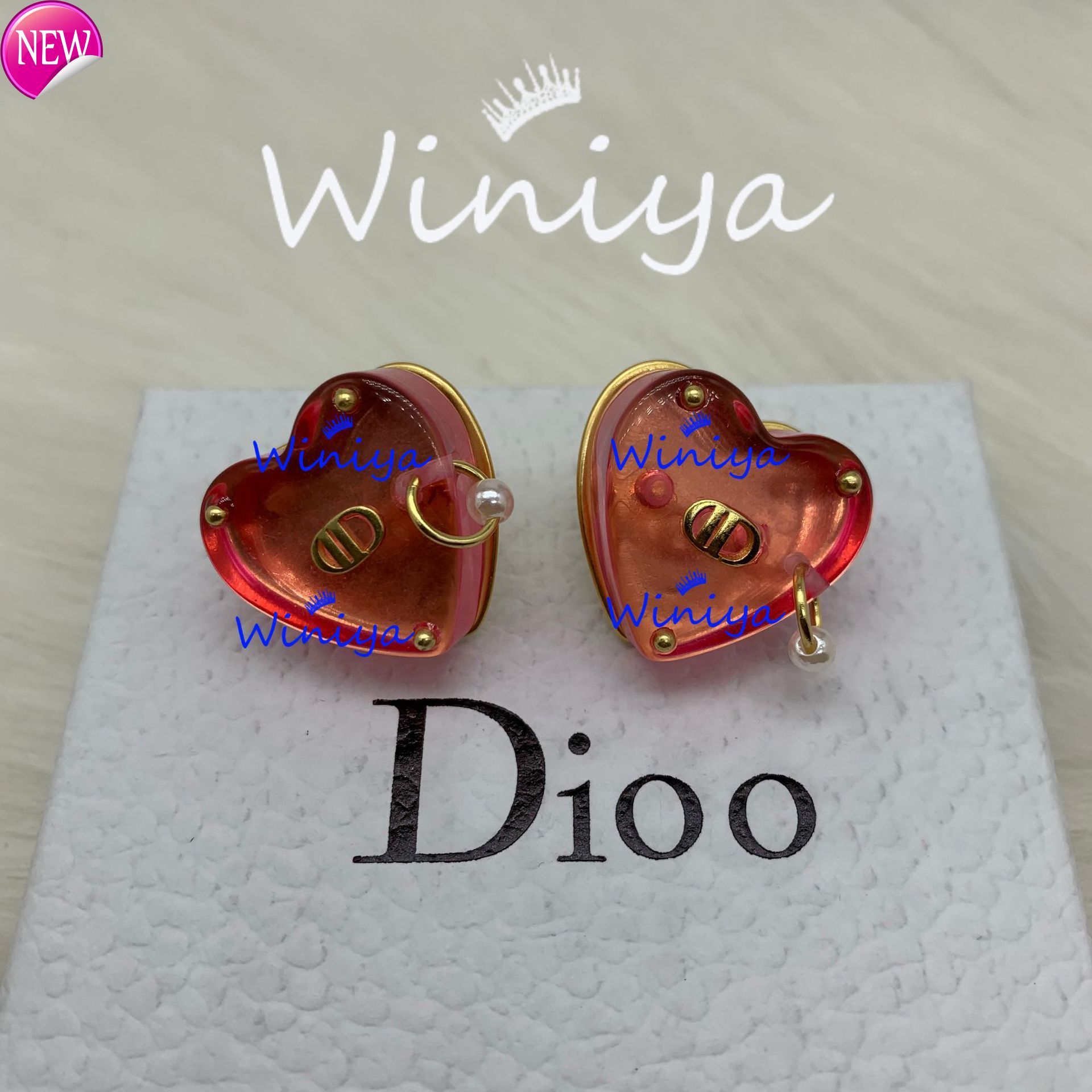Boucles d'oreilles de conception de marque de luxe D Famille / Nouvelles Lettres Love Pearl Tempérament féminin Mode mignon