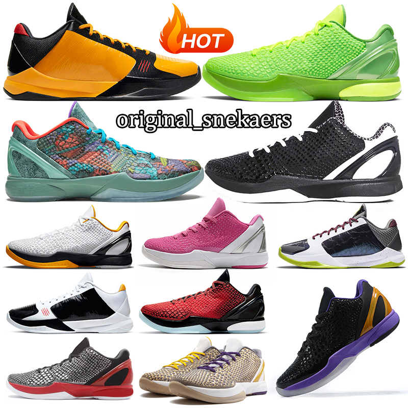 

kobe Mamba 6 Protro Grinch Men Basketball Shoes Designer Sneakers Mambacita Alternate Bruce Lee Del Sol Bred Outdoor Sports Mens Trainers