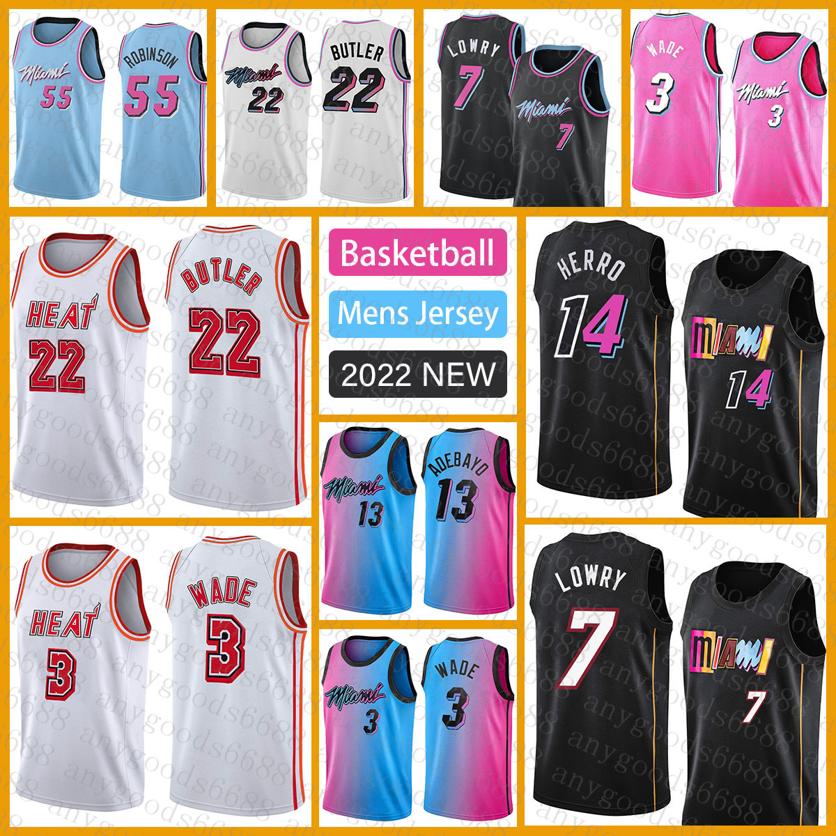 

New Basketball Jersey 22 3 14 7 13 55 Miamis Heats Jimmy Butler Dwayne Dwyane Wade Tyler Herro Kyle Lowry Bam Adebayo Duncan Robinson Ivory, 2022 jersey