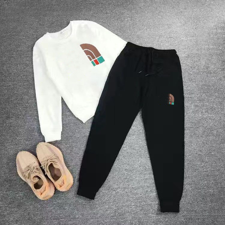 

2022 Baby Suits Children Sets Clothe Girls Boys Clothing Tops 2 Pieces Casual Sweatshirts Sports Pants Kids Size -150cm White Black
