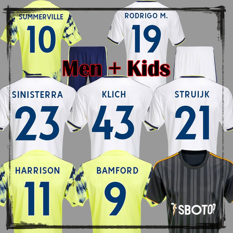 

22 23 JAMES soccer jersey 2022 2023 LEEDS HARRISON football shirt KLICH BAMFORD LLORENTE R RODRIGO men kids kits unItedEs SUMMERVILLE Equipment sets 999, Kids third