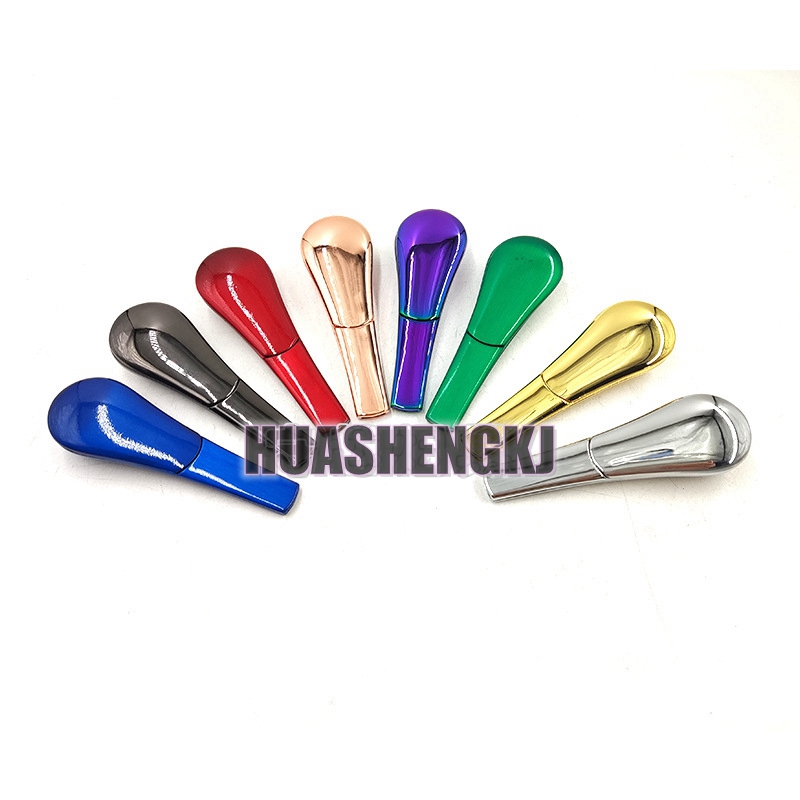 

Latest Colorful Zinc Alloy Spoon Pipes Dry Herb Tobacco Removable Bowl Portable Magnet Innovative Design Handpipes Smoking Cigarette Holder DHL Free