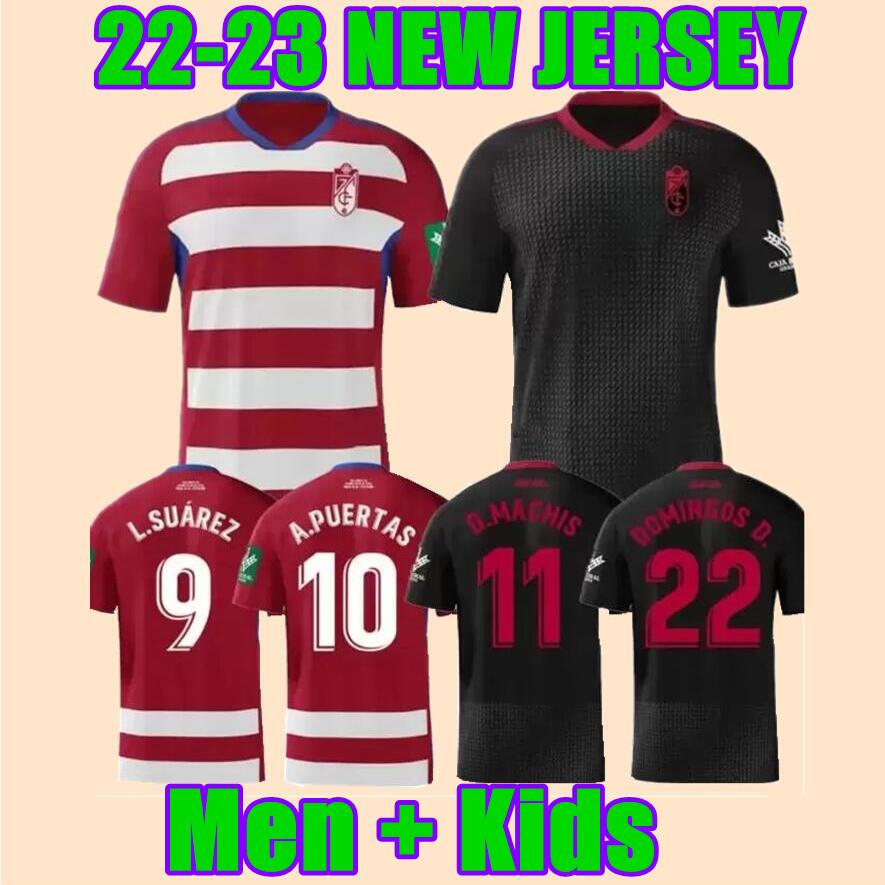 

22 23 Granada CF Soccer Jersey Molina Soro German L. Suarez A. Puertas 2022 2023 Domingo D. D. MACHIS AZEEZ C.NEVA HOGAR ALEJADA MEN kids kit home away 3rd football shirt