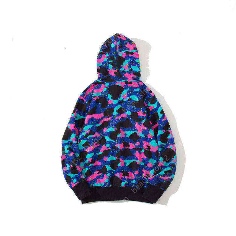 

hoodies Jaw Camo Bathing Shark Camouflage Ape Full Zipper Hoodie Sweats Coat Jackets, Red