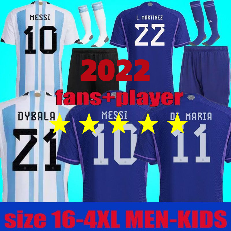 

2022 2023 Fans player Version ArgeNtina soccer Jerseys 22 23 MESSIS MAC ALLISTER DYBALA DI MARIA MARTINEZ DE PAUL MARADONA child kids kit Men women football shirt, Postage