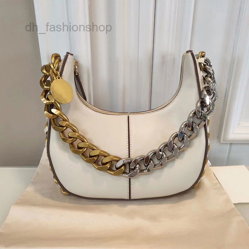 

Vintage design shoulder bags designer crescent bag stellamccar England Style fashion large chain handbag lady hobo underarm bag women handbags