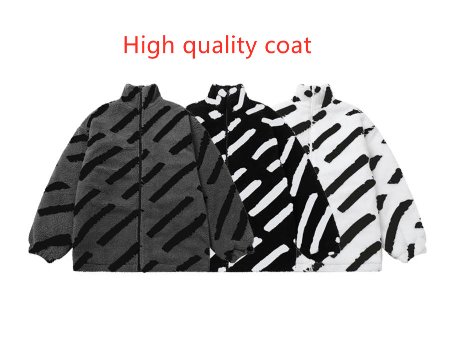 

Designer Men thich jackets Classic letter logo padded loose wool lamb jacket long sleeve casual coats winter fashion women S M L, Hi