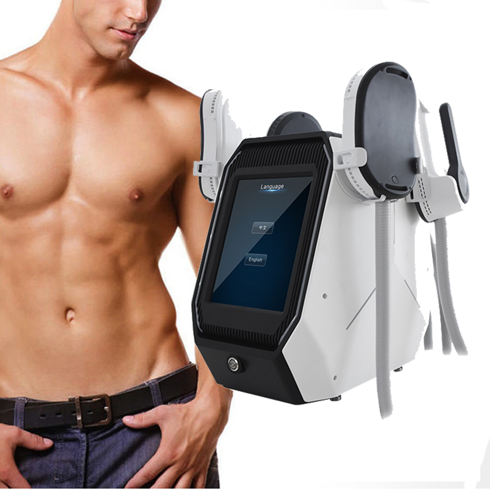 4Handle Muscle Building Stimulator Slimming Body Contouring Fat Burning Device Electromagnetic Slimming Beauty Equipment-image-589230343