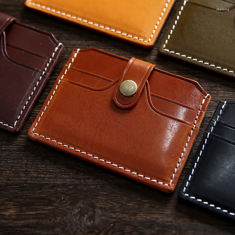 

Card Holders SIKU Leather Men's Wallet Case Handmade Id Holder Distress, Black