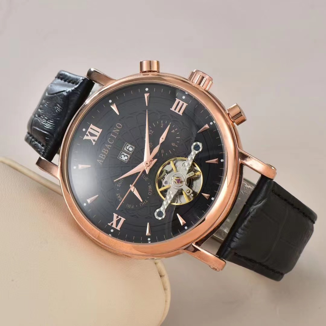 

Mens Antique Men's Watch Arrival Moderno calendar Automatic Machinery Cowhide bracelet 42mm Tourbillon Movement PP Watches Montre de luxe Stainless steel, Carton