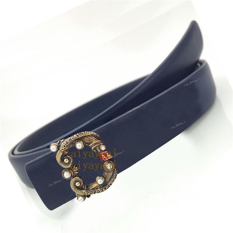 

5V Fashion luxury belt buckle High quality women belts inlaid diamond pearl buckle sports leisure Waistband delivery Width2 52061296B, Gold