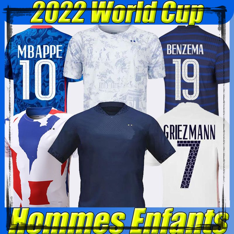 

Soccer Jerseys French club Home 2022 BENZEMA MBAPPE GRIEZMANN 2023 World POGBA cup GIROUD KANTE DEMBELE Maillot de foot Francia Maillots Men kids kit football shirt, Faguo 2021 home5