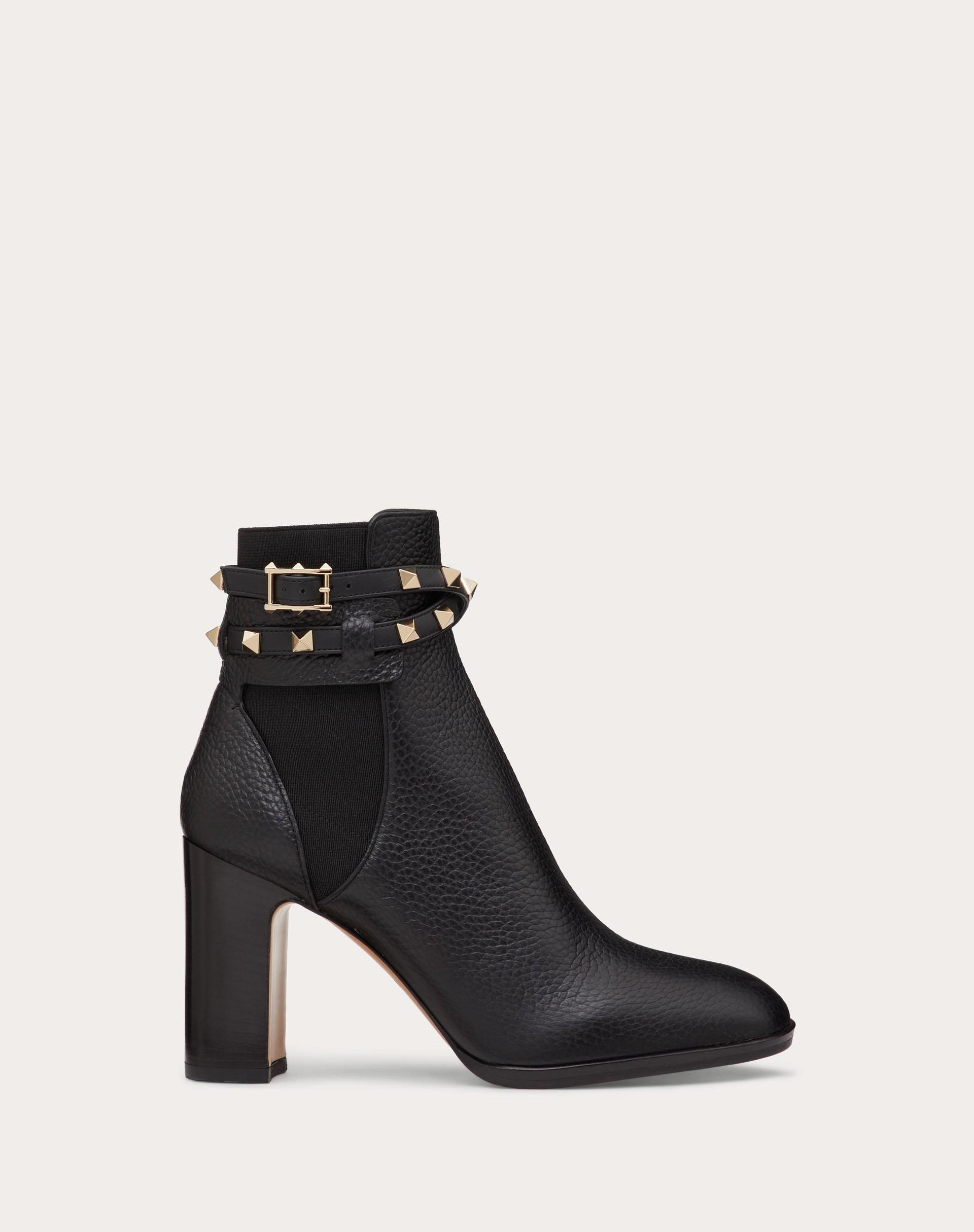 

Shoes Fashion Women boots Rockstuds Rivet booties Black Calfskin Leather Luxury Womens Ankle Boot Ladies Cool K Valentinoe''Valentinoity pAo