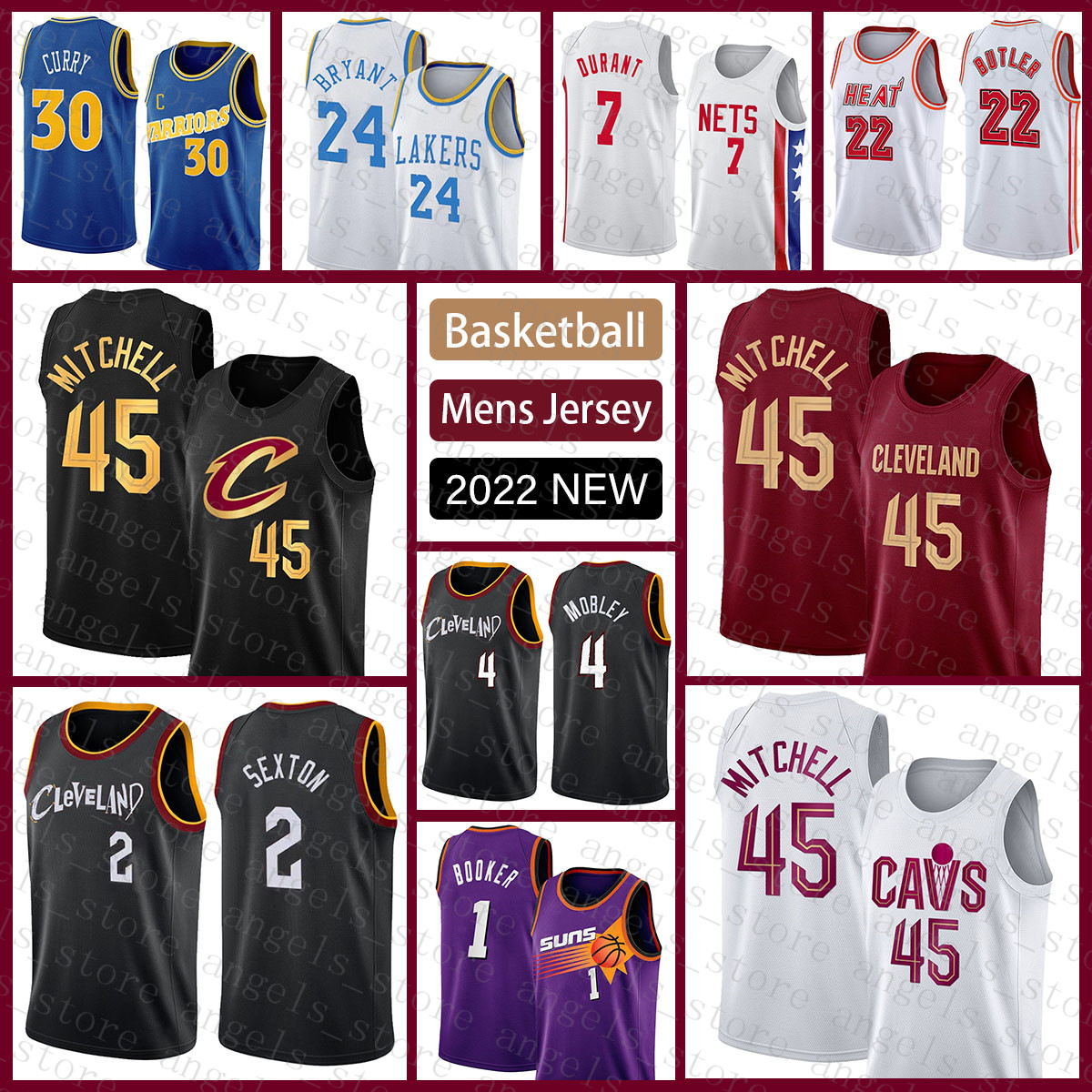 

Basketball Jersey 45 2 4 Clevelands Cavalier Donovan Mitchell Collin Sexton Evan Mobley 05, Jersey(qishi