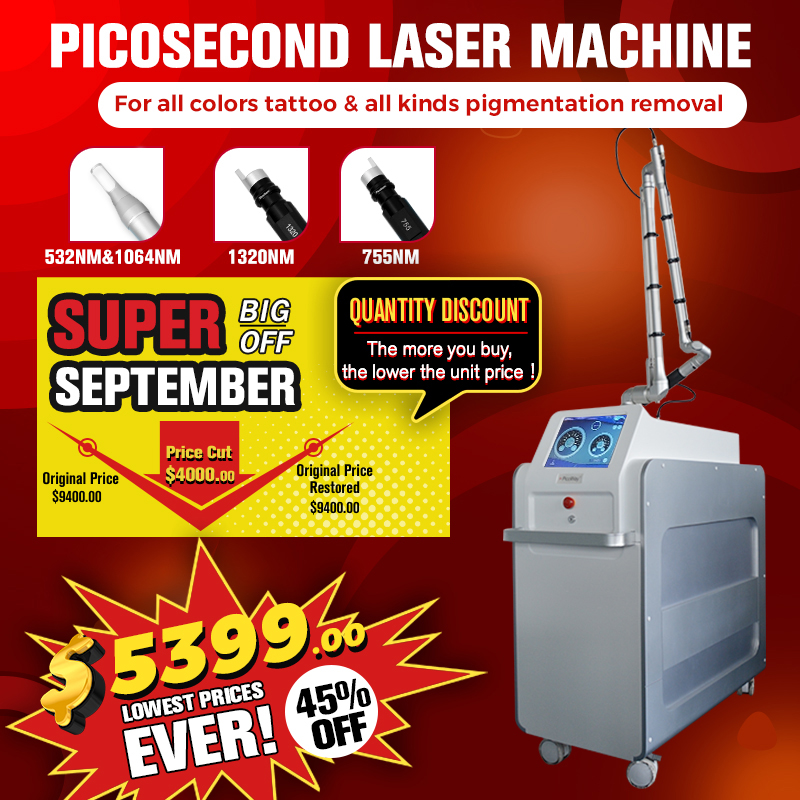 

Picosecond price Korea 1064 532 Q switch Laser ND yag laser pico second 3000w tattoo removal machine for sale