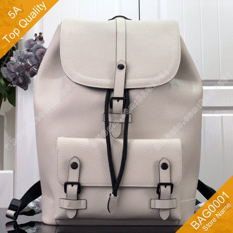 

Backpack Style Backpack Bags Men Fashion Casual Preppy Style Messenger Drawstring M58644 plain Soft Leather Satchels leather no Box B191 5A, Blue