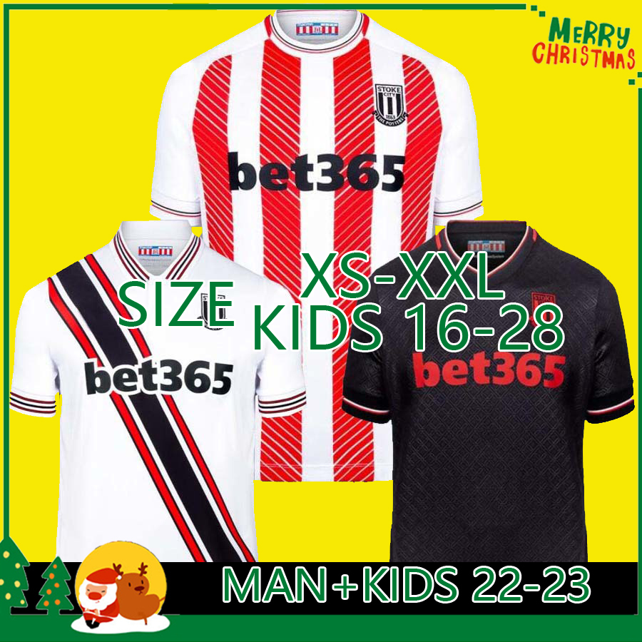 

22 23 Soccer Jerseys SMITH FLETCHER POWELL BROWN CLUCAS home Kits 2022 2023 Baker men kids kit Football Shirts Stoke City MIKEL CAMPBELL soccer jerseys, 22 23 third aldult