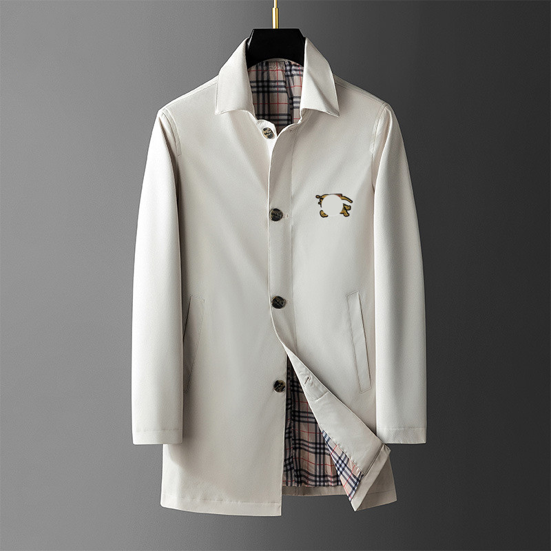 

Fashion designer men's jacket Spring Autumn winter coat windbreaker zipper clothes Jacket Outerwear can sport size M-4XL, White