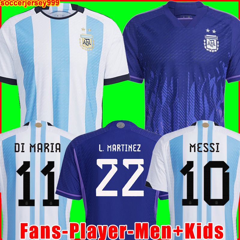 

2022 woRLD CUp Argentina soccer Jersey football shirt DYBALA AGUERO MARADONA DI MARIA MESSIs 22 23 fans player version Men Kids kit sets uniforms socks, 2022 men home player version
