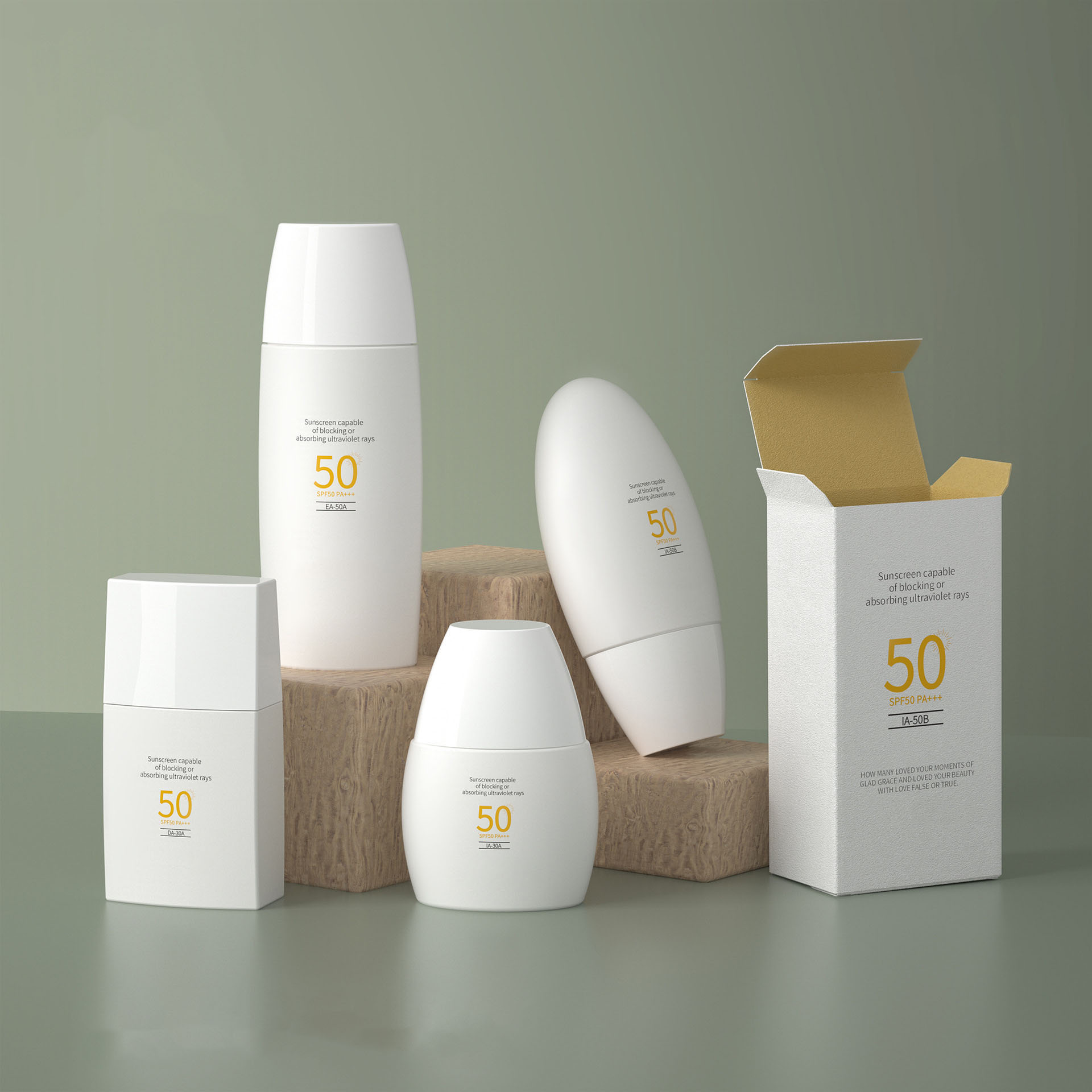 

30ml 50ml four shapes sunscreen white screw cap isolation cream tube empty bottle