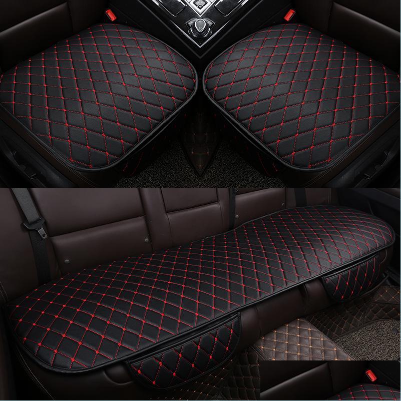 

Car Seat Covers Car Seat Ers Leather Er Set Front Rear Backseat Cushion Chair Protector Mat Pad Interior Accessoriescar Drop Delivery Dhhqg