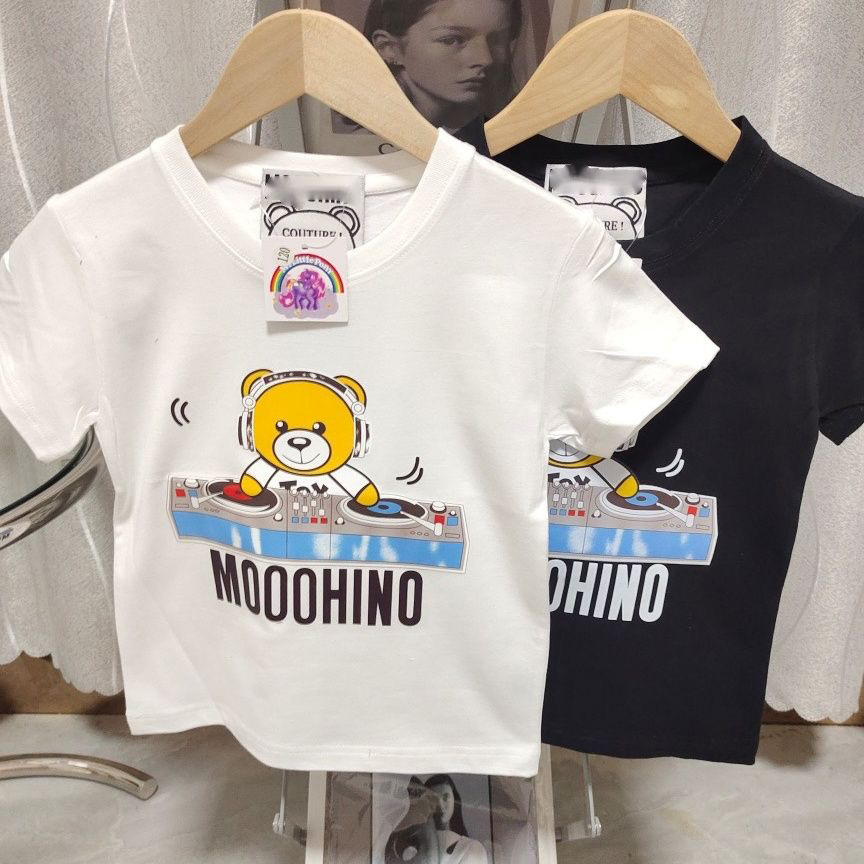 Luxury Designer Tees Kids Fashion T-shirts Boys Girls Summer Caual Letter Printed tricolor bear Tops Baby Child T Shirts Stylish Trendy Tshirts b