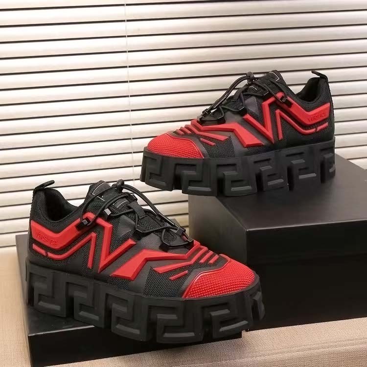 

Italy GRECA LABYRINTH lace-up shoes sneakers Thick Greek soles Casual Shoes triple black white multi-color suede red blue yellow fluo tan men Trainers 68