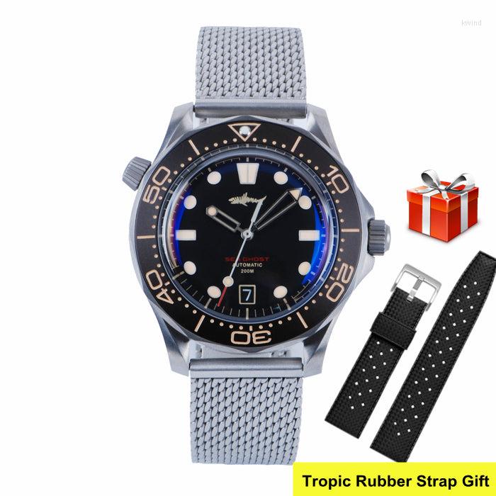 

Wristwatches HEIMDALLR Diver Watch Men NTTD Titanium NH35 Automatic Mechanical Sapphire Crystal C3 Luminous Luxury Sea Ghost, Blue-steel