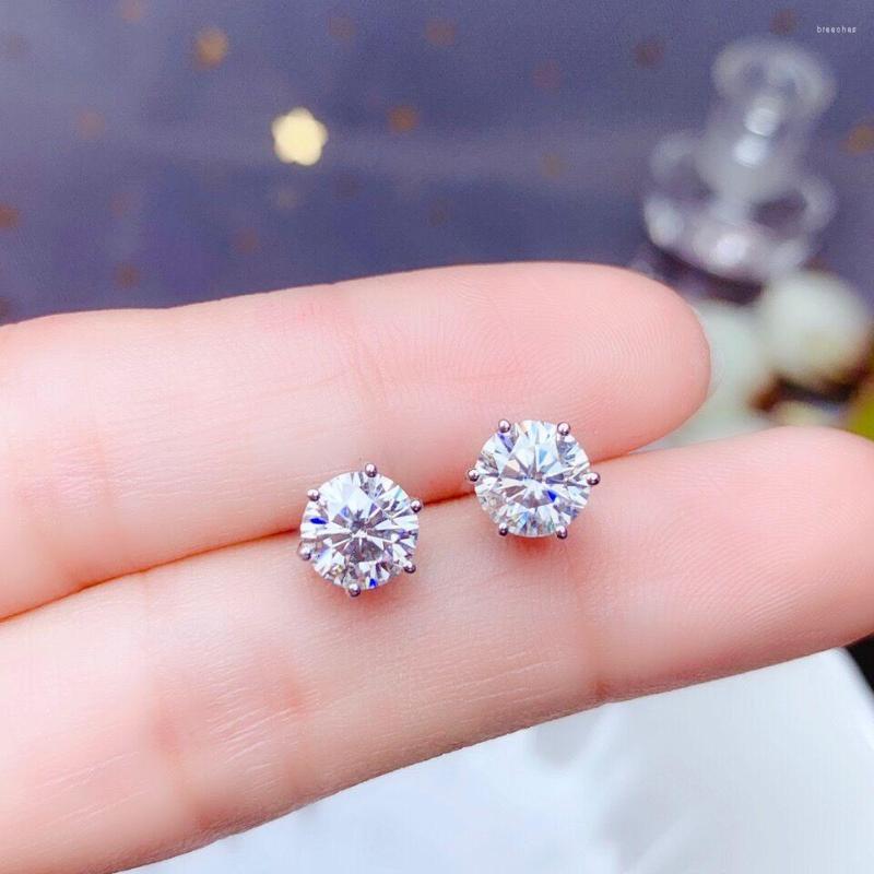 

Stud Earrings 0.5-1 Carat D Color Moisanite For Women's Highest Quality 100% 925 Sterling Silver Sparkling Wedding Jewelry