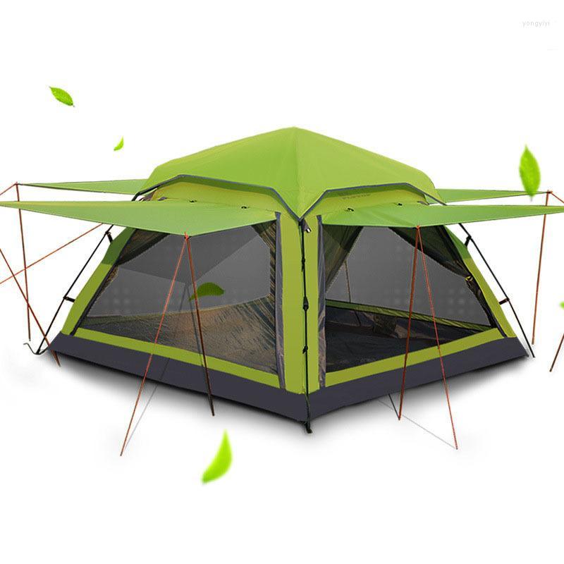 

Tents And Shelters 3-4 Person Outdoors Double Layer Beach Waterproof Family Camping Awning Gazebo Large UV-resistant Picnic Tente ZP60