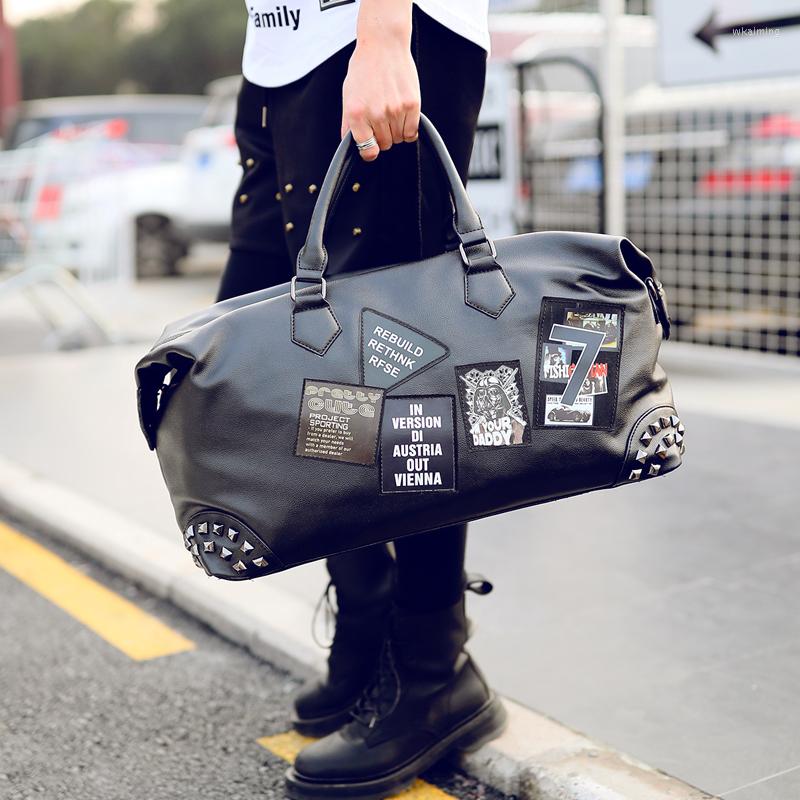 

Duffel Bags Tidog Korean Fashion Tide Cortex Leisure High-capacity Travel Bag, Black