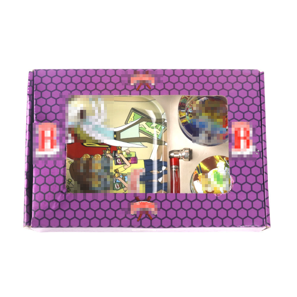

Smoking Roll Tray Accessories Cartoon Rolling Trays Set W/ Grinder& pipe &ashtray
