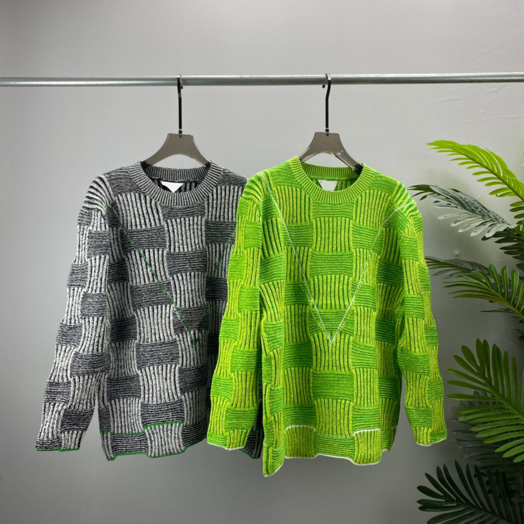 

Men's Plus Size Sweaters hoodies in autumn / winter 2022acquard knitting machine e Custom jnlarged detail crew neck cotton hS4d254, Green