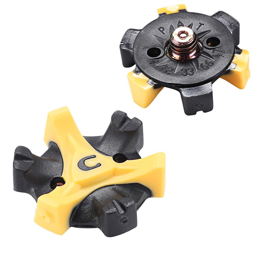 

Designer Adorable 28pcs Black Yellow Easy Replacement Spikes Cleats Popular Classic Golf Shoes Spikes Unique Design317o