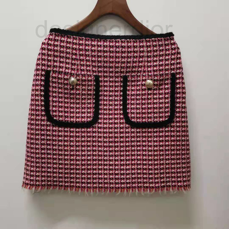

Skirts designer Fadan M' 2021 spring and summer new women' wear contrast tweed hem raw skirt 9BD3, 2# packing bag