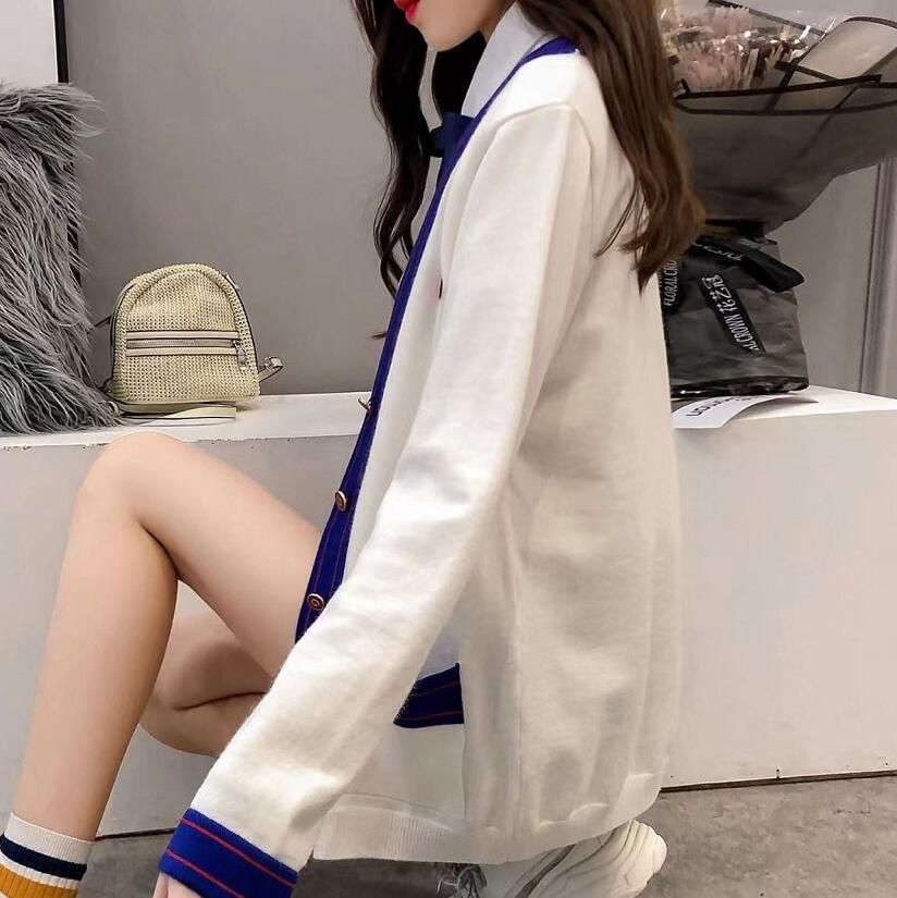 

Women's Sweaters Brand Cardigans y2k Sweaters V-neck Loose Casual Fashion Designer Luxury dunks Knitted Coat, 17