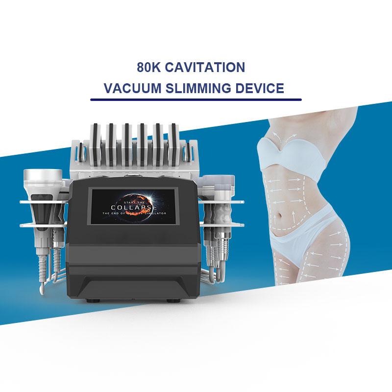 Portable Slimming Machine Vacuum 80k Cavitation Lipolaser Radio Frequency Rf Ultrasonic Liposuction Body Sculpting Shape Equipment for Skin Tighteni