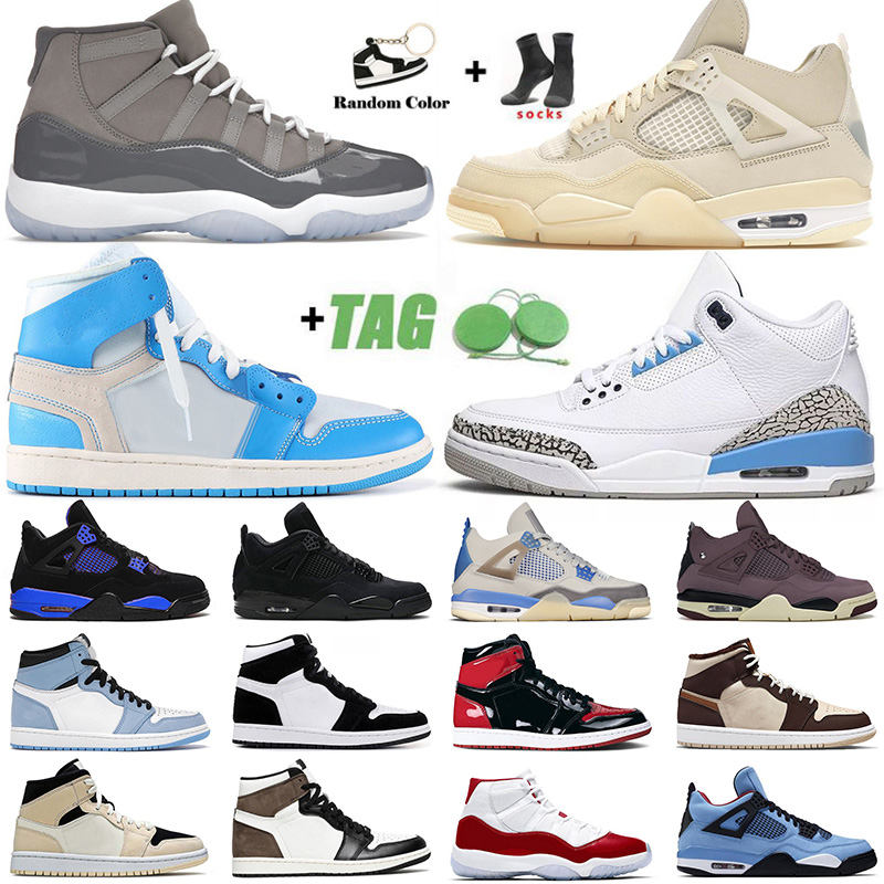 

Jorden1s Jorden4s Jumpman Basketball Shoes Jorda 1 4 Men Women Jorden Cherry 11 1s Panda Denim 4s IV Offs White XI Cool Grey Retro UNC Black Cat Sneakers Big Size 13, 36-46 mid dutch green