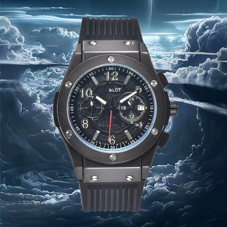 

mens watch Automatic movement stainless steels mechanical rubber strap original clasp sapphire glass luminous waterproof wristwatch
