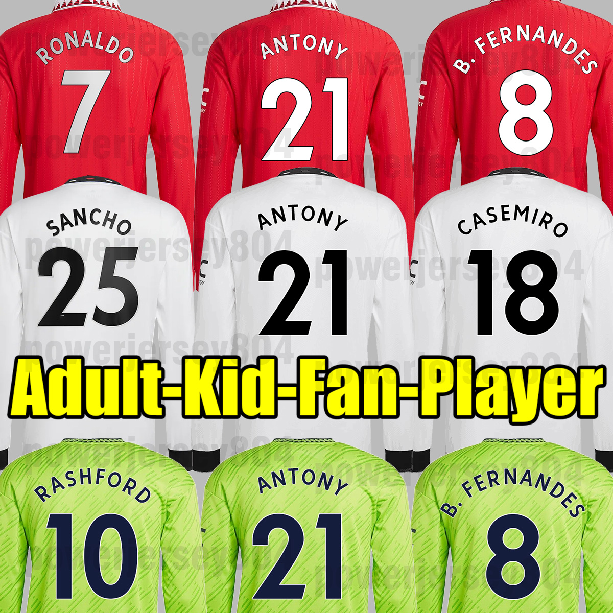 

22 23 manchester utd soccer jersey long sleeve ERIKSON MARTINEZ SANCHO VARANE GREENWOOD RASHFORD football shirts 2022 2023 men kids kits MANS UTDS B.FERNANDES jersey, Away player