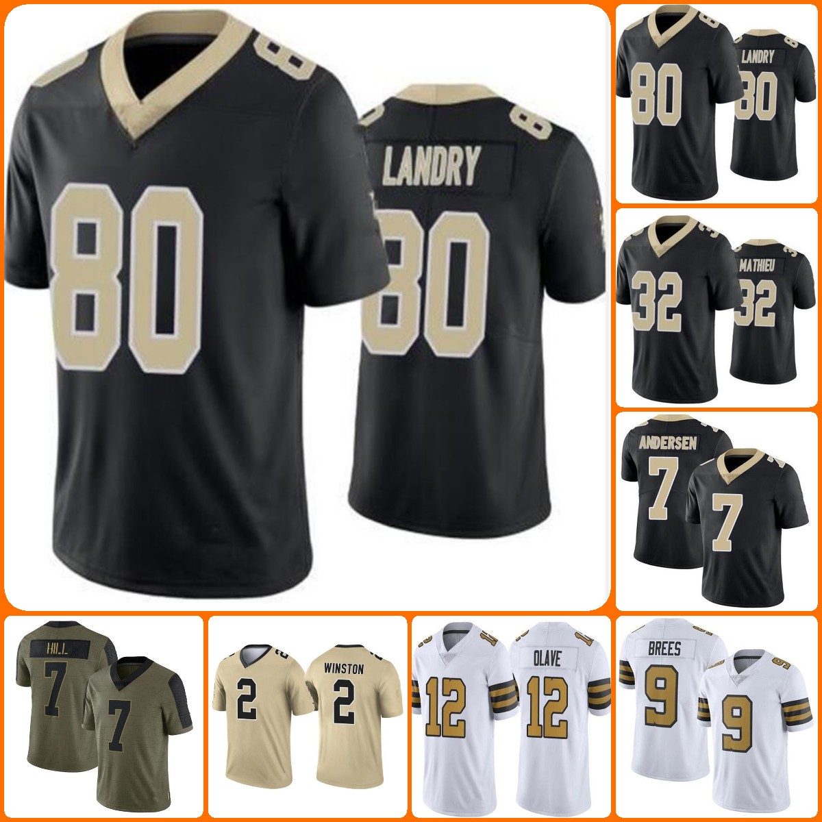 

Jersey Custom Men 12 Chris Olave 32 Tyrann Mathieu''NFL''41 Alvin Kamara football 9 Drew Brees 7 Taysom Hill 2 Jameis Winston 13 Michael Thomas Wholesale, Men jersey3