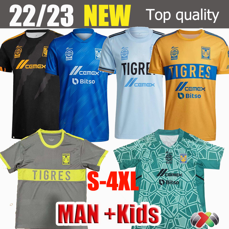 

4XL LIGA MX Tigres UANL soccer jerseys 22/23 7 Stars football shirts 2022 2023 GIGNAC F.THAUVIN FERNANDEZ NICO PIZARRO C.SALCEDO VARGAS men women kids kits sock full sets