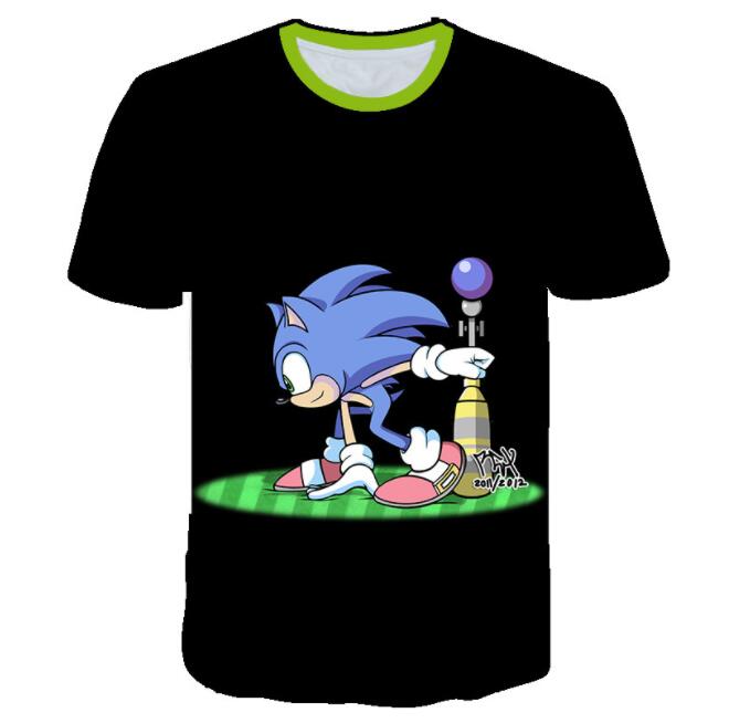 

Movie Sonic The Hedgehog 3D T Shirt Boys/girls Short Sleeve Cartoon Funny Tshirt Graphic Tees Kids Clothes Children Clothing, Customize