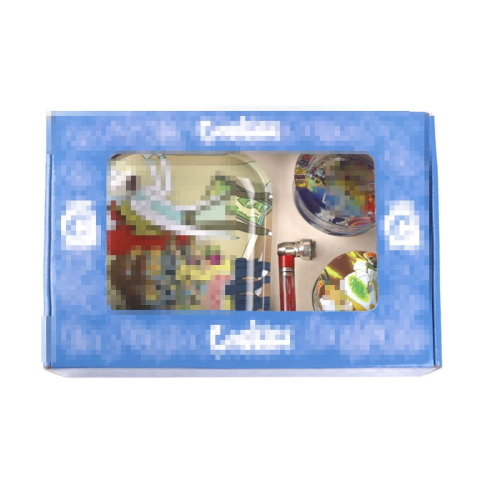 

Smoking Set Roll Tray Accessories Rolling Trays Set Decal Grinder Smoking hand pipe ashtray American Cartoon Style