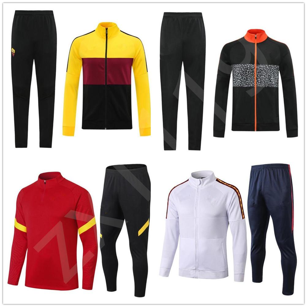 

2020 2021 Rome Football jacket tracksuit kits Survetement 20/21 DZEKO TOTTI ZANIOLO KLUIVERT abbigliamento sportivo soccer training suit men, As pic